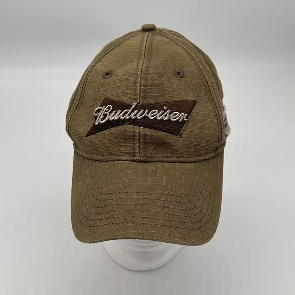 Budweiser Military Tribute Hat Ripstop Flat Dark Earth One Size Fits All Tan EUC - Picture 1 of 9